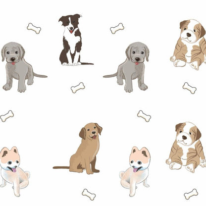 Baby Muslin Swaddle Blanket Woof Woof Dog Theme