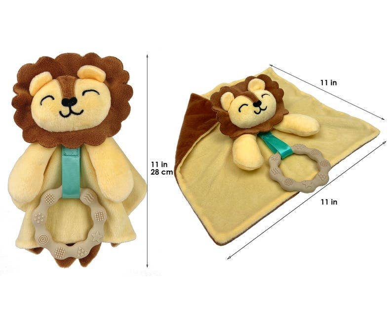 Lennox Lion Lovey - Plush Teething Toy Security Blanket