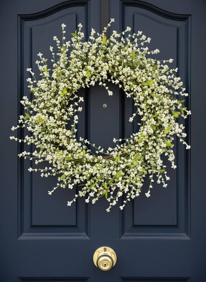 Seeded Bridal Veil Wreath - 24 in