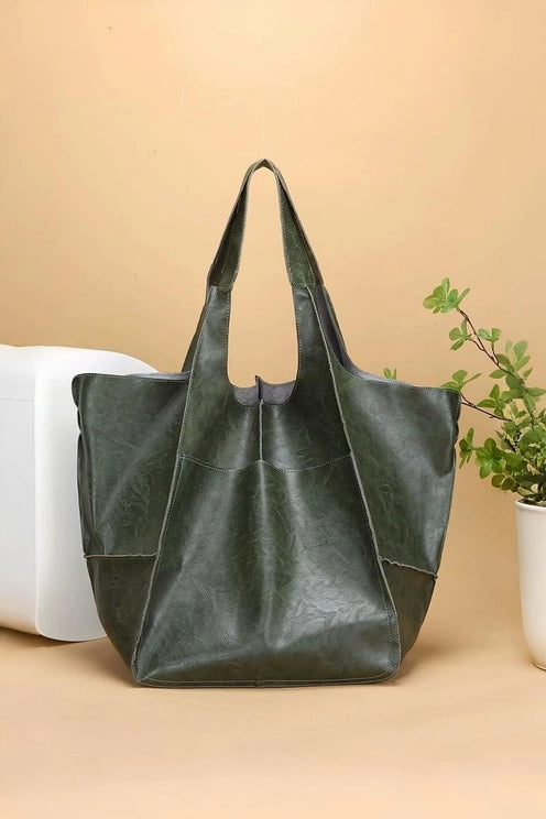 Oversize Large Capacity Soft Vegan Leather Bag