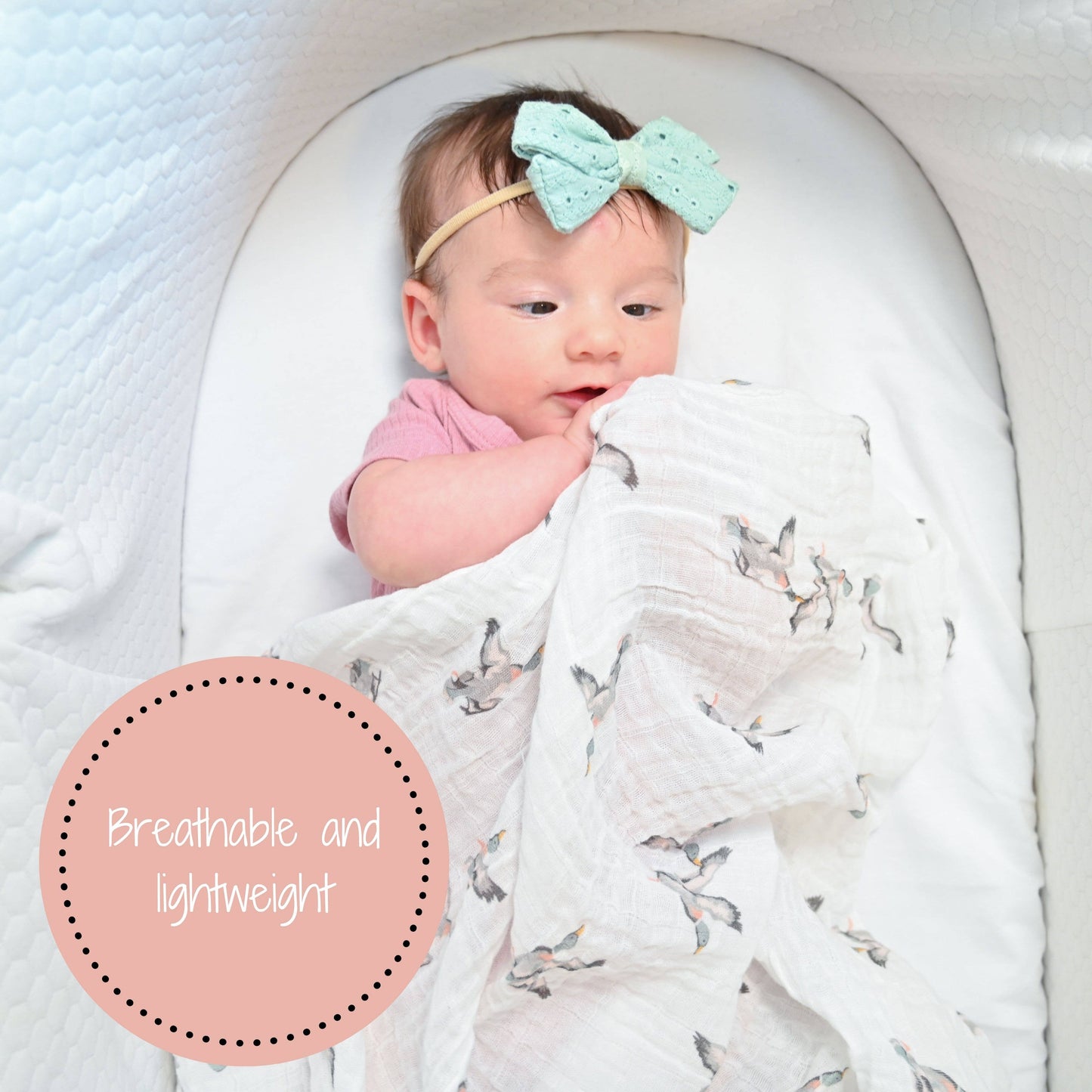 Baby Muslin Swaddle Blanket Quackin Up Mallard Duck