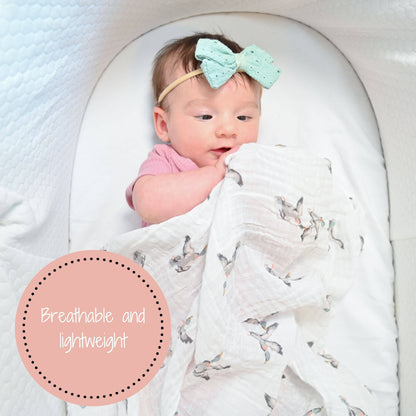 Baby Muslin Swaddle Blanket Quackin Up Mallard Duck