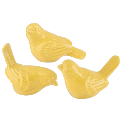 Mini Yellow Decorative Bird - Assorted Poses