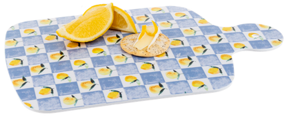 Blue and Yellow Lemon Charcuterie Cutting Board - Melamine