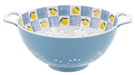 Blue and Yellow Lemon Berry Bowl