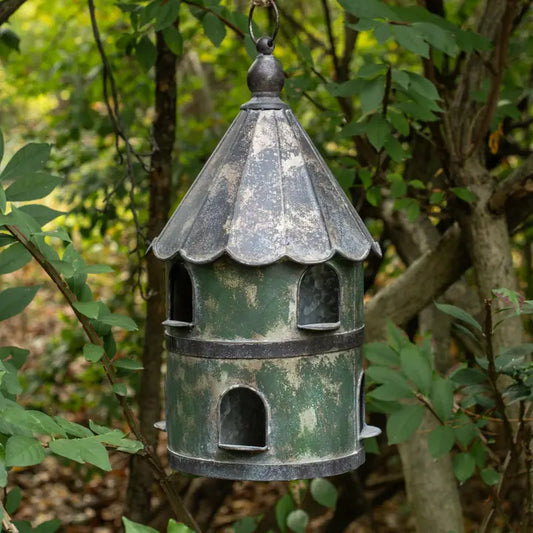 Feathered Friends Hotel -  Metal Birdhouse