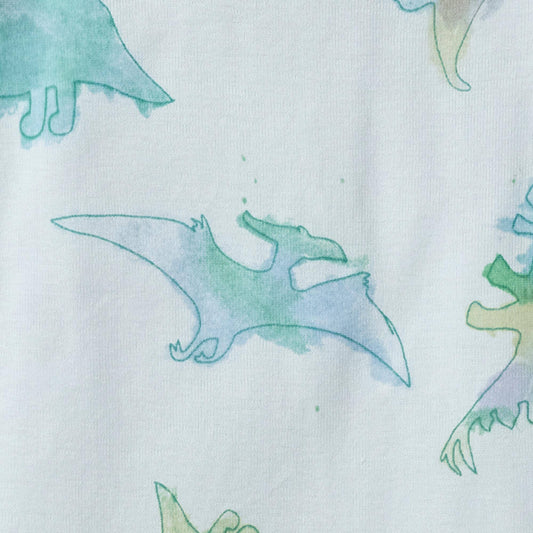 Watercolor Dinos Organic Baby Sleeper Romper - Burt's Bees Baby