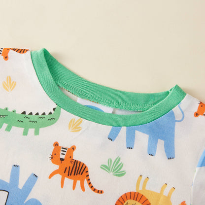 Bamboo Safari Animals Infant Pajama Set