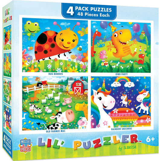 Lil Puzzler 4-Pack 48 Piece Puzzles for Kids