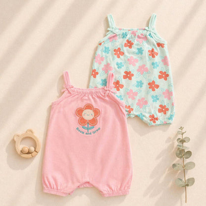 Bloom and Grow Baby Sleeveless Rompers 2 Piece Set