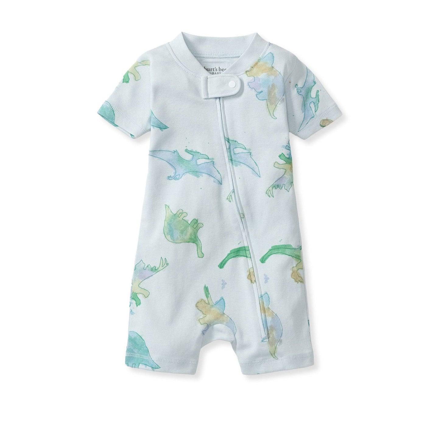 Watercolor Dinos Organic Baby Sleeper Romper - Burt's Bees Baby