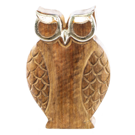 Oliver Wooden Decorative Owl Statuary