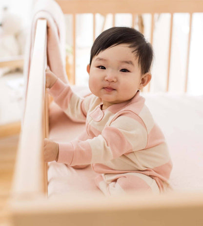 Pink Rugby Stripe Organic Cotton Sleep & Play - Burt's Bees Baby