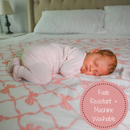 Baby Muslin Swaddle Blanket - Beautiful Bows