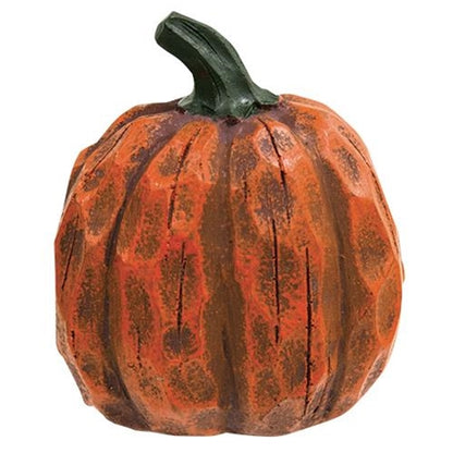 Resin Carved Pumpkin - Two Sizes, Three Color Options