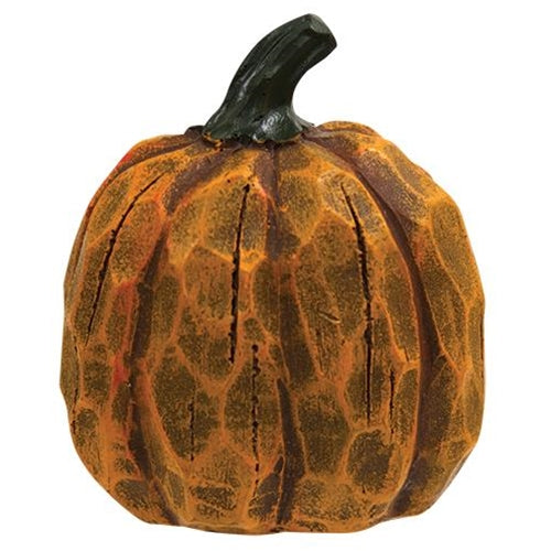 Resin Carved Pumpkin - Two Sizes, Three Color Options