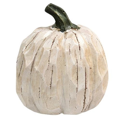 Resin Carved Pumpkin - Two Sizes, Three Color Options