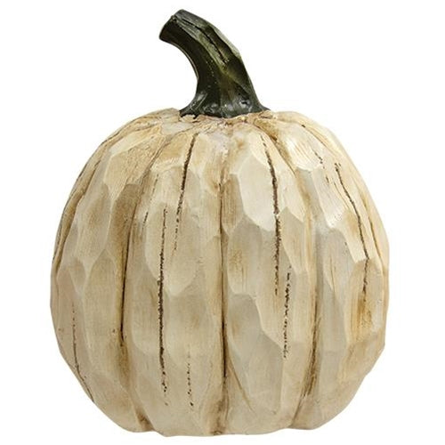 Resin Carved Pumpkin - Two Sizes, Three Color Options