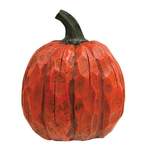 Resin Carved Pumpkin - Two Sizes, Three Color Options