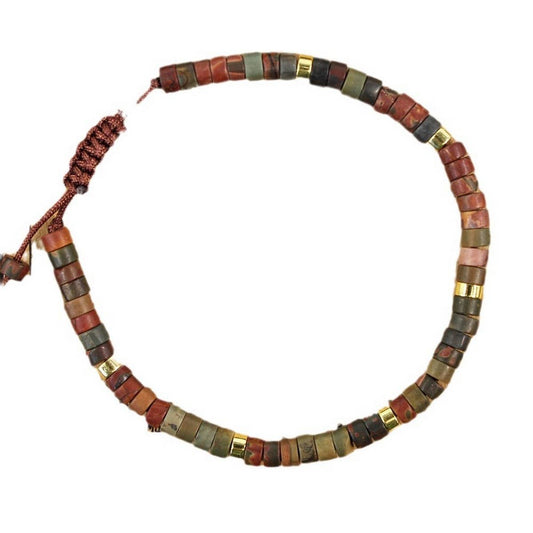 "Life is Tough" Natural Stone Bracelet - Adjustable