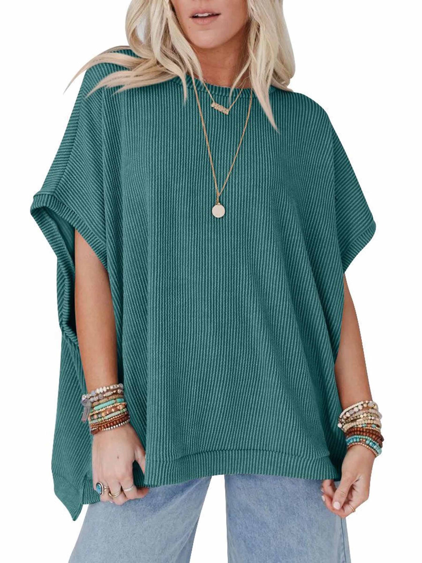 Out and About Ribbed Loose Fit Top