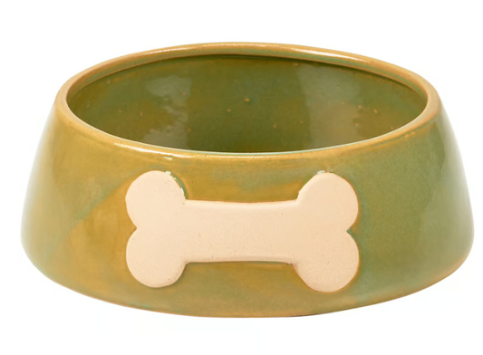 Bone Pet Bowl - Green