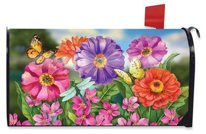 Zinnias in Bloom Mailbox Cover - Oversized