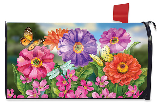 Zinnias in Bloom Mailbox Cover - Oversized