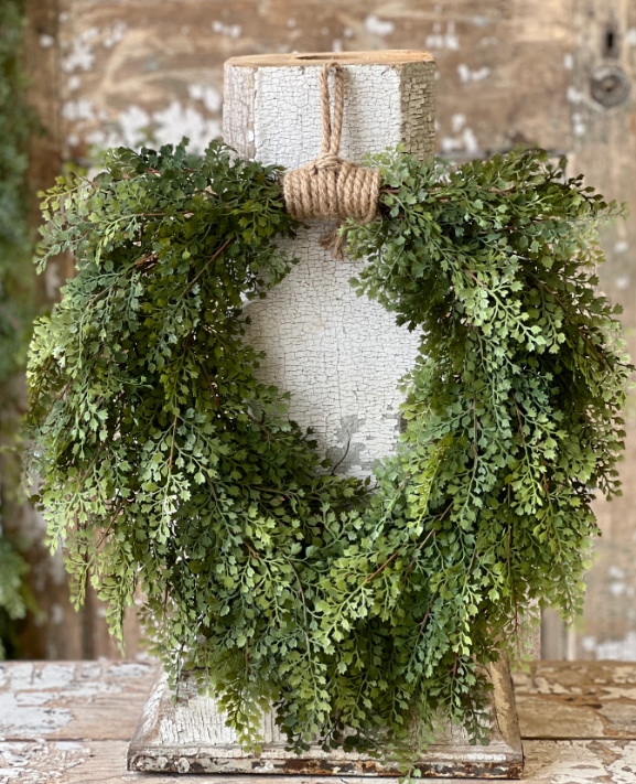 Damsel Fern Teardrop Wreath