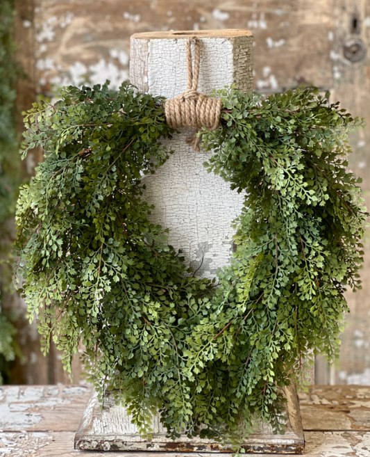 Damsel Fern Teardrop Wreath