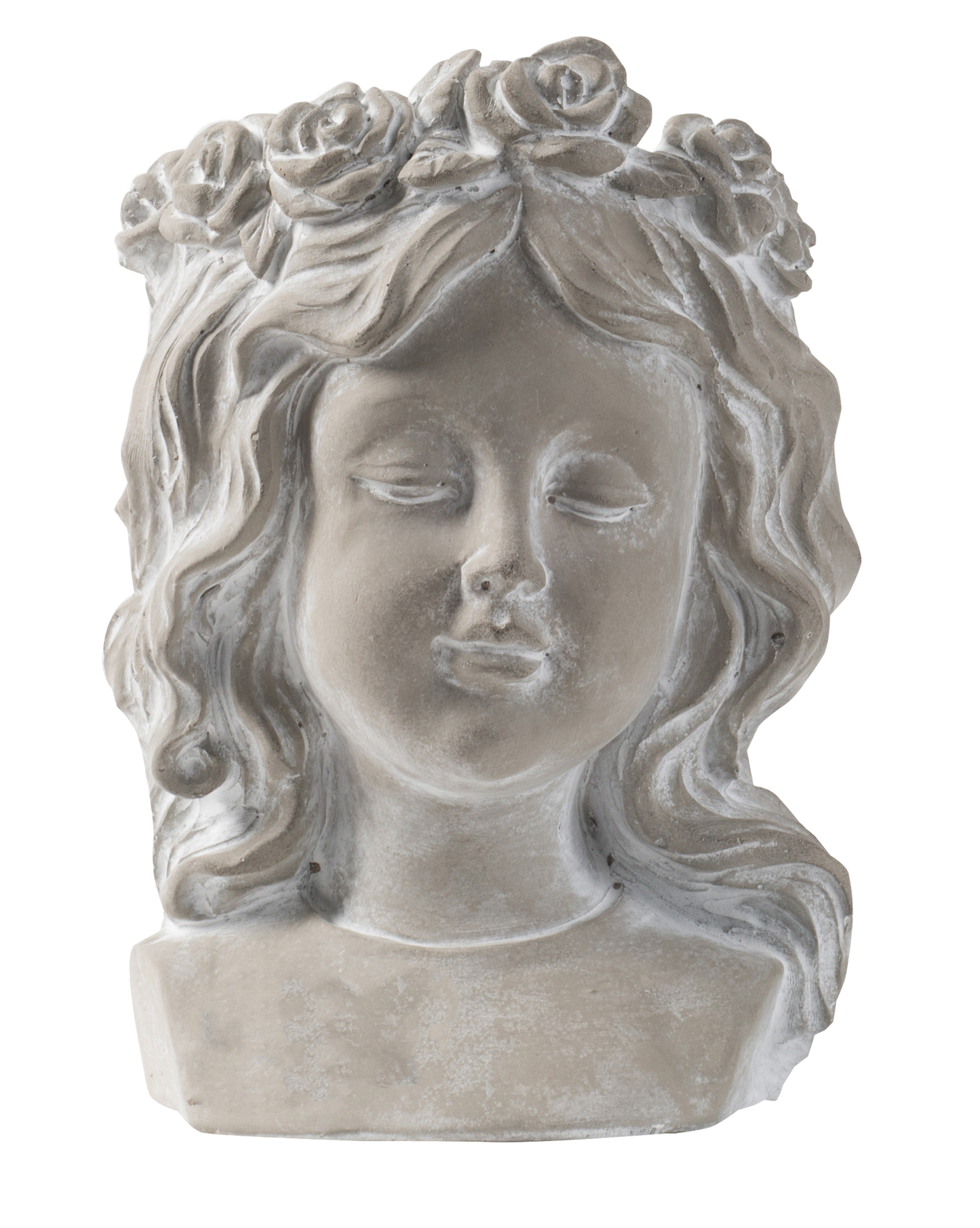 Cement Woman Bust Planter