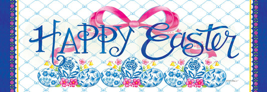 Happy Easter Chinoiserie Eggs Custom Decor Signature Sign