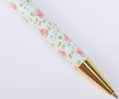 Tiny Pink Roses Ink Pen with Gift Box