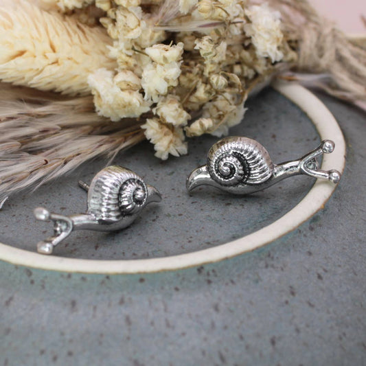 Garden Dweller Snail Stud Post Earrings