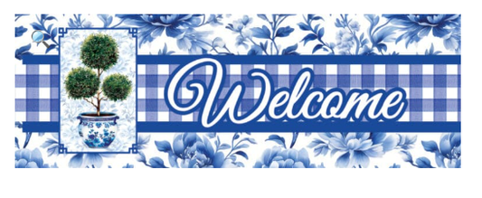 Chinoiserie Topiary Signature Sign - Custom Decor