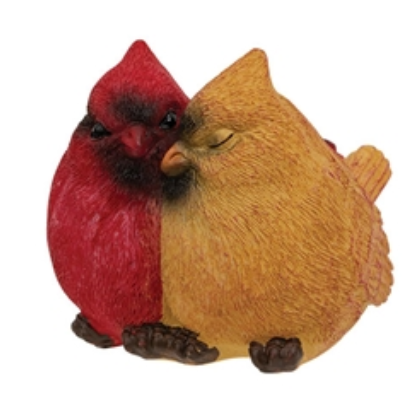 Love Birds Cardinal Pair - Resin