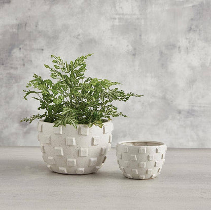 Wide Square Texture Pot - Large
