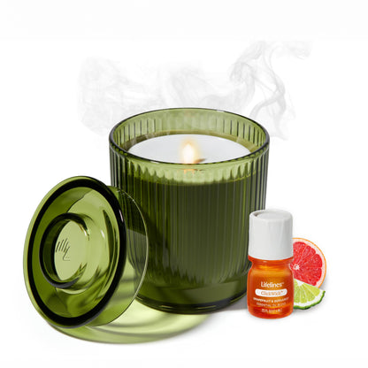 Lifelines Flameless Candle Diffuser - Olive Ribbed