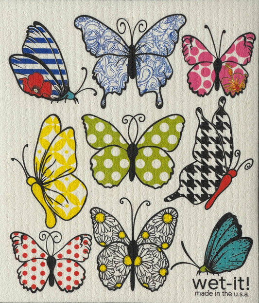 Lively Butterflies Swedish Dish Cloth