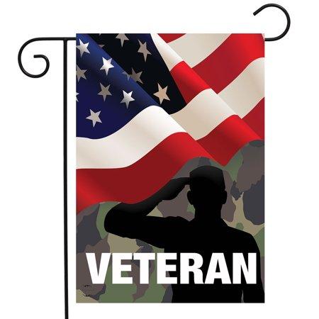 Veteran Garden Flag  12.5" x 18" - American Flag Military Service