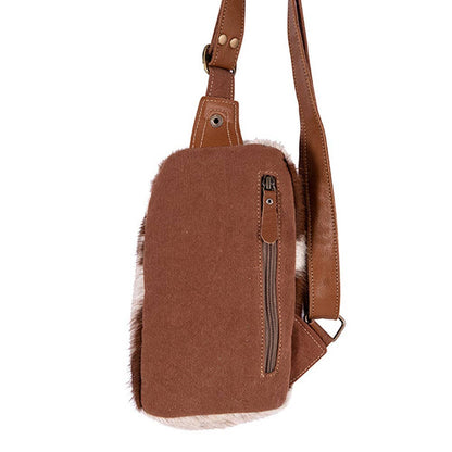 Robnette Ranch Fanny-Pack Myra Bag In Caramel & White