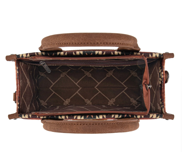 Southwestern Pattern Dual Sided Print Tote/Crossbody - Wrangler