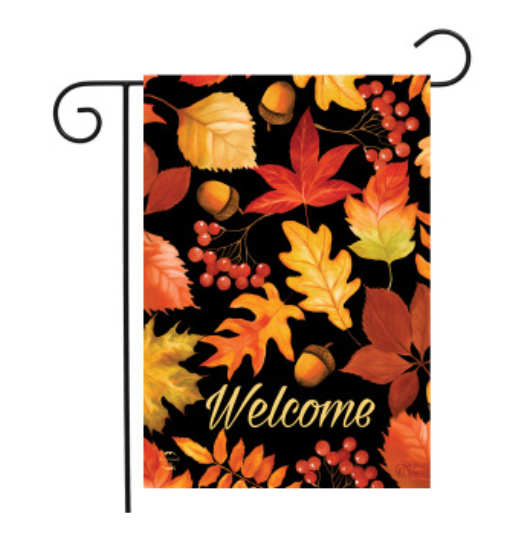 Autumn Leaves Welcome Garden Flag