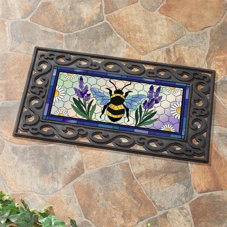 Lavender Honey Bee Sassafras Switch Mat Doormat Insert