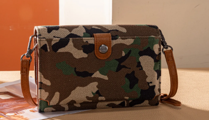 Wrangler Camo Print Canvas Clutch/Crossbody