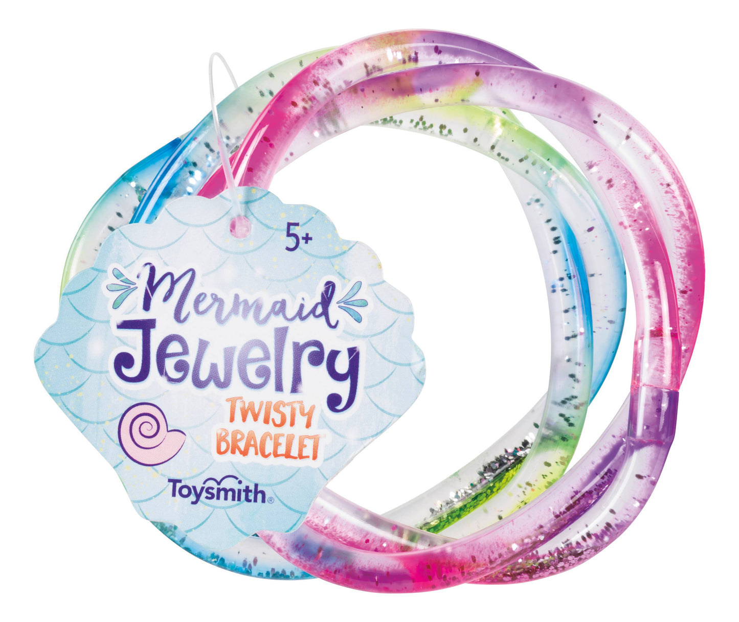 Kids Mermaid Twisty Bracelets, 2-Piece Set, Assorted