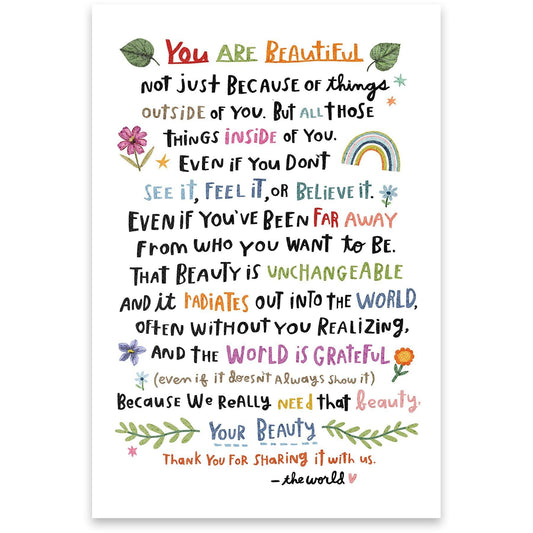 You are Beautiful Greeting Card