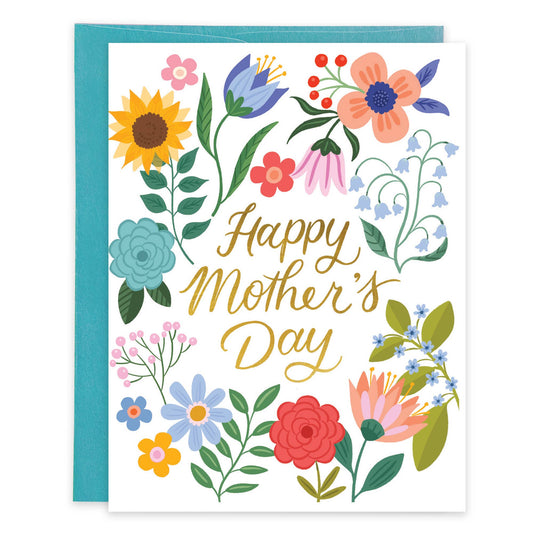 Happy Mother's Day Greeting Card - Happy Flowers