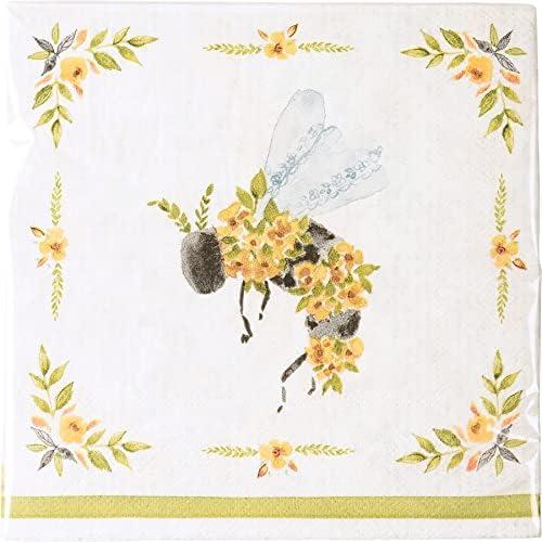 Luncheon Napkins Floral Bee