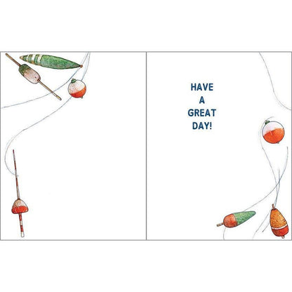 Happy Birthday Fishing Pole Greeting Card